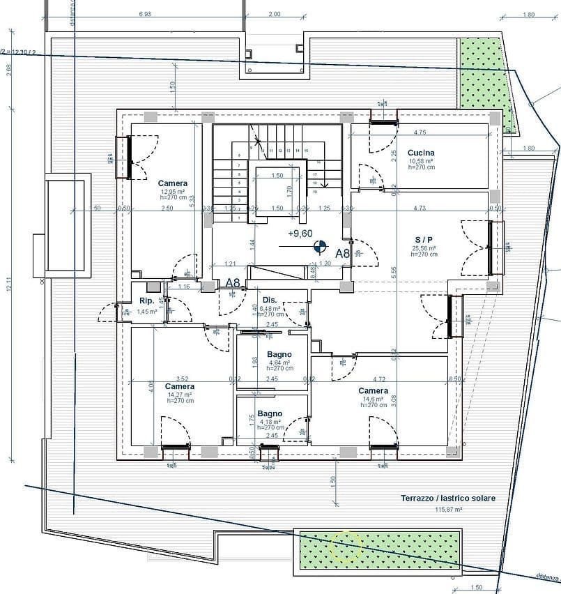 Planimetria Appartamento con ampio terrazzo