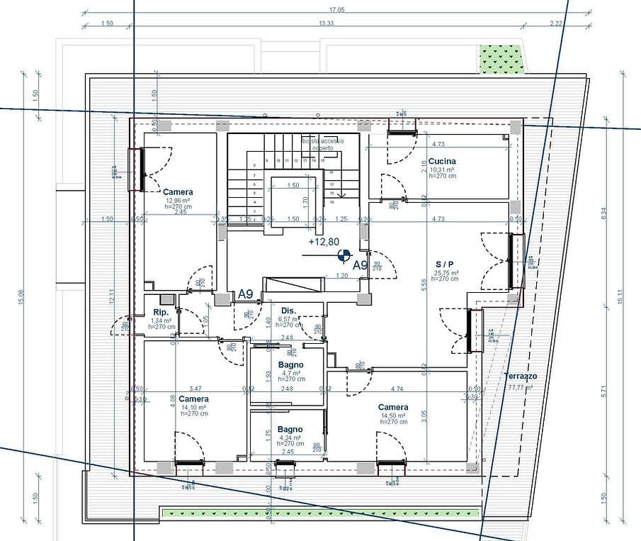 Planimetria Attico panoramico